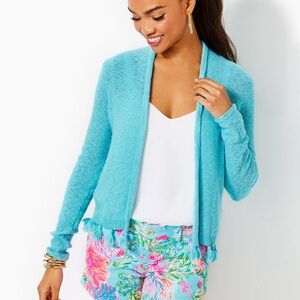 NWT Lilly Pulitzer Faretta Open-Front Cardigan, Size XS